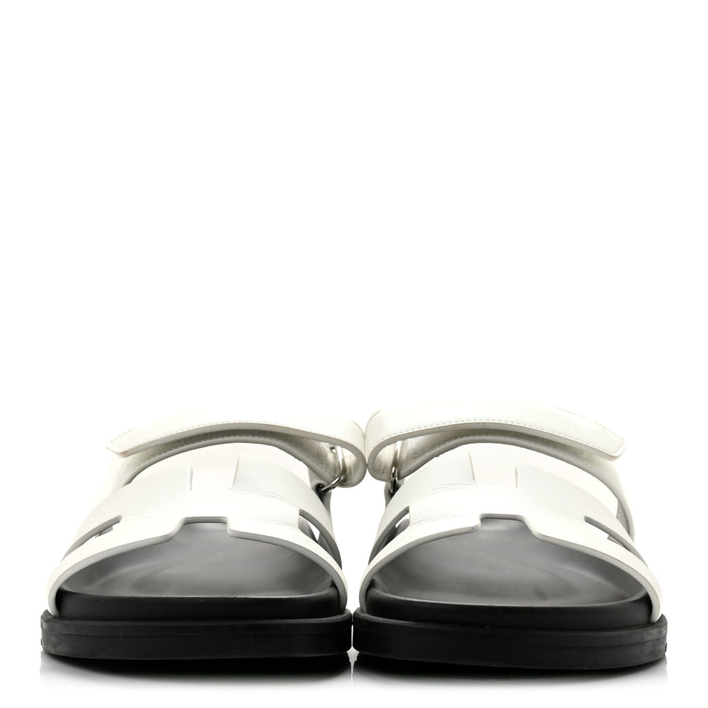 Calfskin Womens Chypre Sandals 38.5 White wholesalehk.shop
