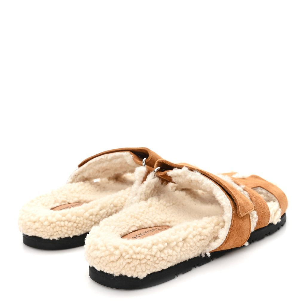 Suede Goatskin Woolskin Womens Chypre Sandals 36.5 Naturel Ecru wholesalehk.shop