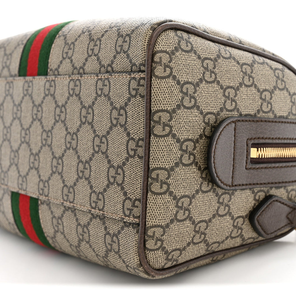 GG Supreme Monogram Web Small Ophidia Top Handle Bag Beige Ebony wholesalehk.shop