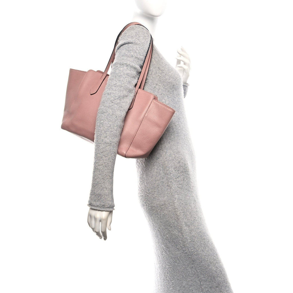 Dollar Calfskin Small Swing Tote Soft Pink wholesalehk.shop