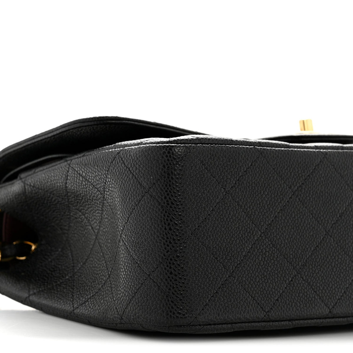 Caviar Quilted Jumbo Double Flap Black wholesalehk.shop