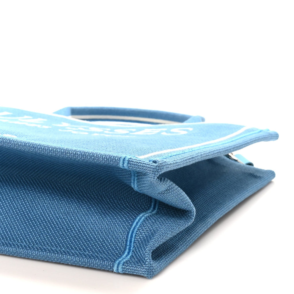 Canvas Embroidered Medium Ulysses Book Tote Blue £¨ Direct shipment via from wholesalehk.shop