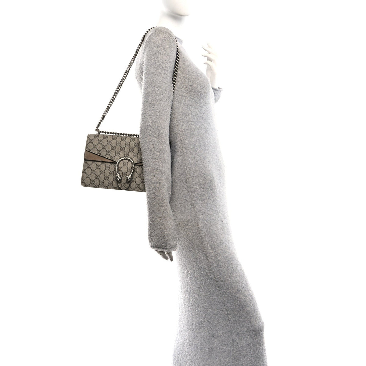 GG Supreme Monogram Small Dionysus Shoulder Bag Taupe wholesalehk.shop