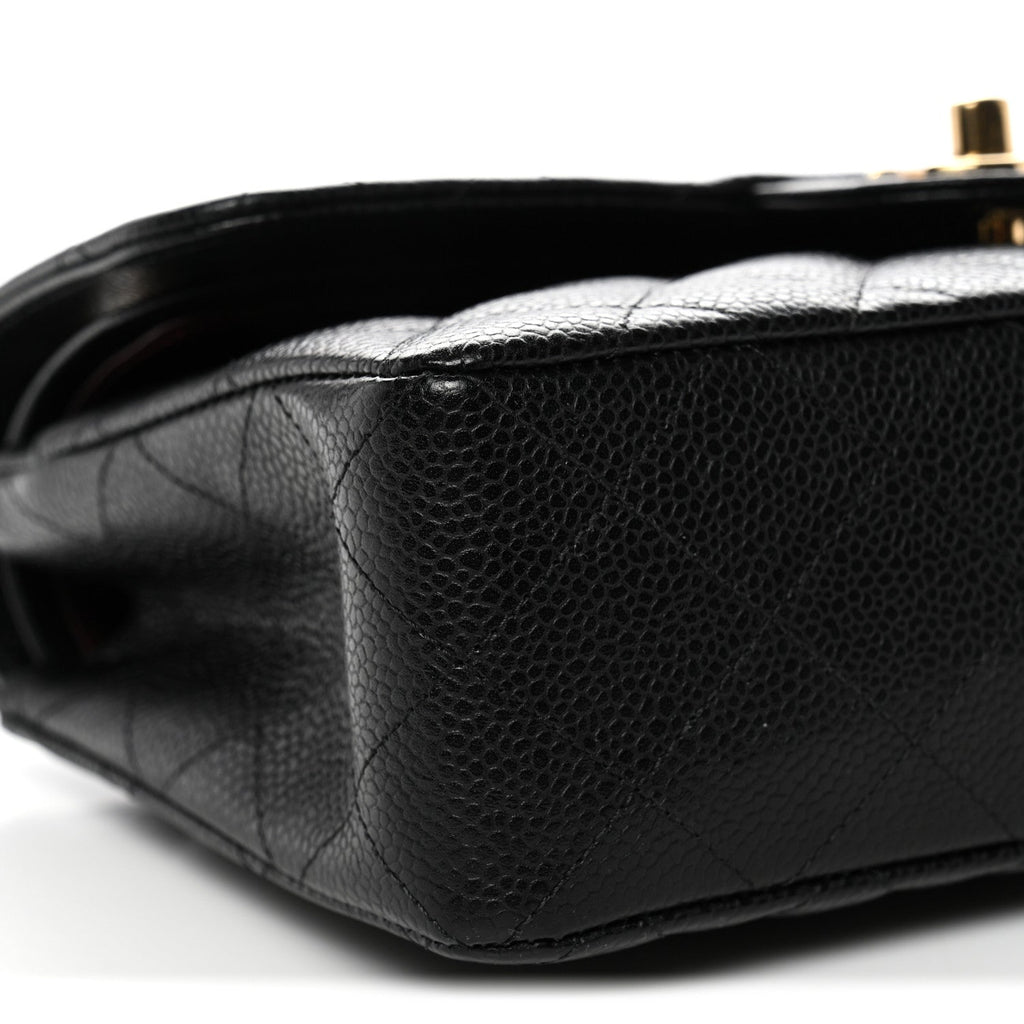 Caviar Quilted Small Double Flap Black wholesalehk.shop