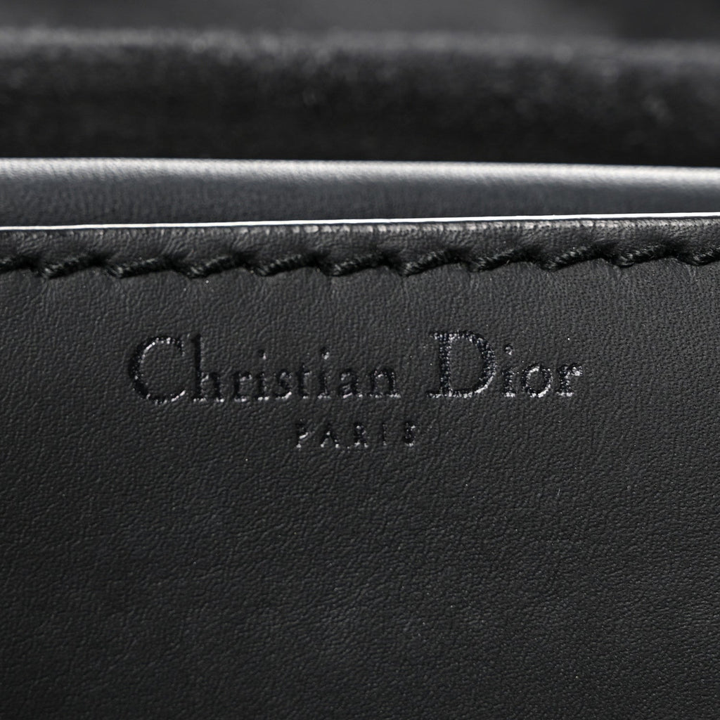 Ultra Matte Calfskin J'Adior Chain Flap Bag Black wholesalehk.shop