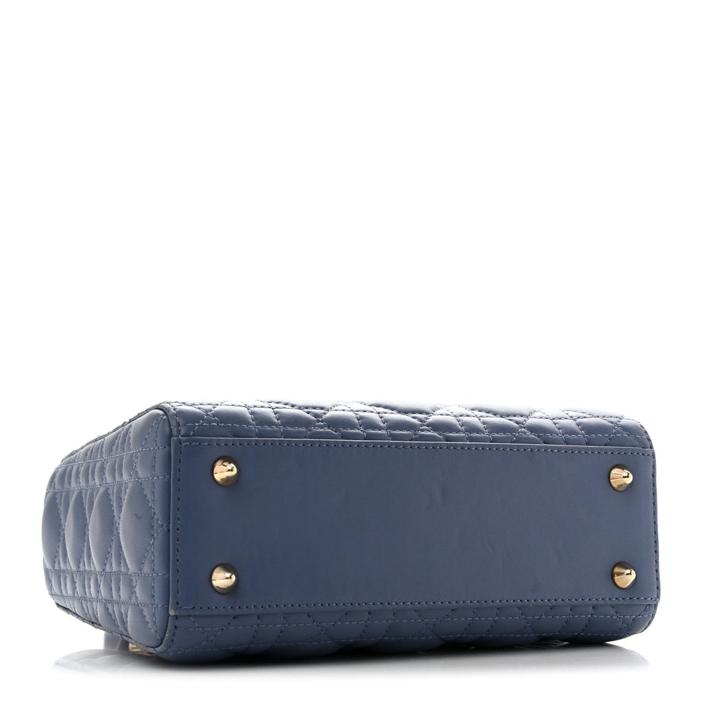 Lambskin Cannage Small My ABCDior Lady Dior Denim Blue wholesalehk.shop