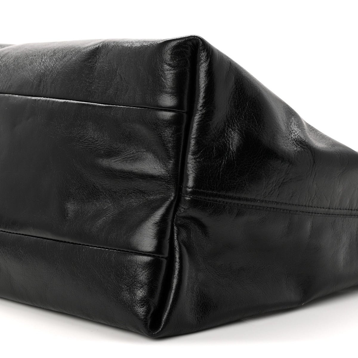 Soft Glossy Calfskin Large Giglio Tote Black wholesalehk.shop