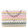 Metallic Tweed Quilted Wallet On Chain WOC White Multicolor wholesalehk.shop