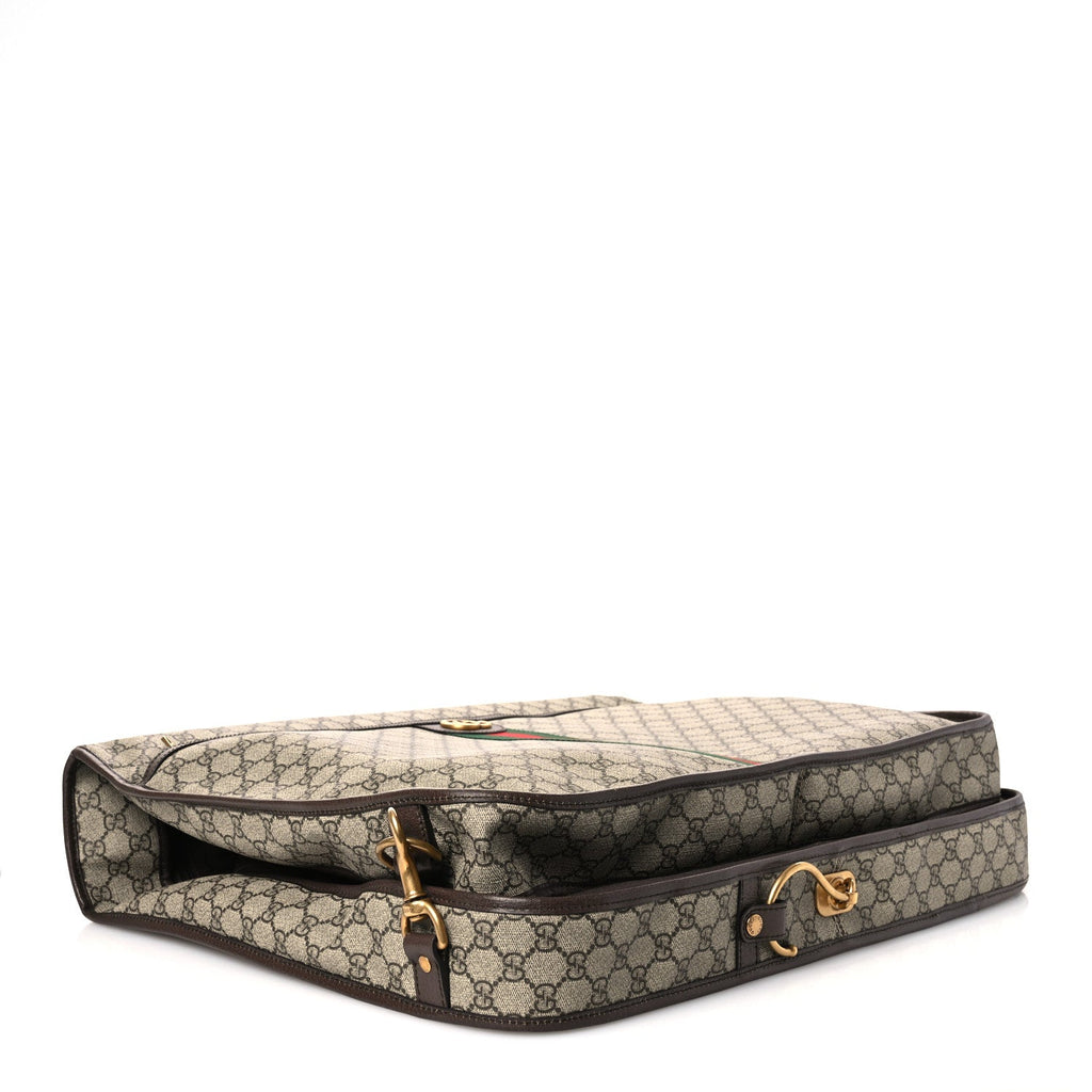 GG Supreme Monogram Textured Dollar Calfskin Web Ophidia Savoy Garment Bag Beige Ebony New Acero wholesalehk.shop
