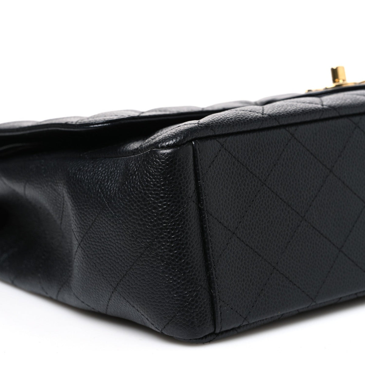 Caviar Quilted Maxi Double Flap Black wholesalehk.shop