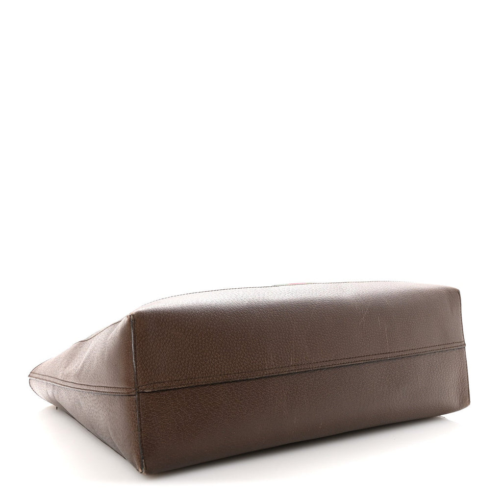 GG Supreme Monogram Web Ophidia Tote Brown wholesalehk.shop
