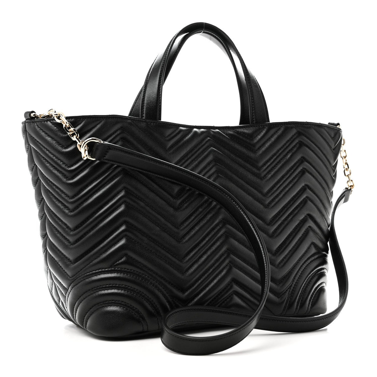 Lambskin Matelasse Medium GG Betty Tote Bag Black wholesalehk.shop