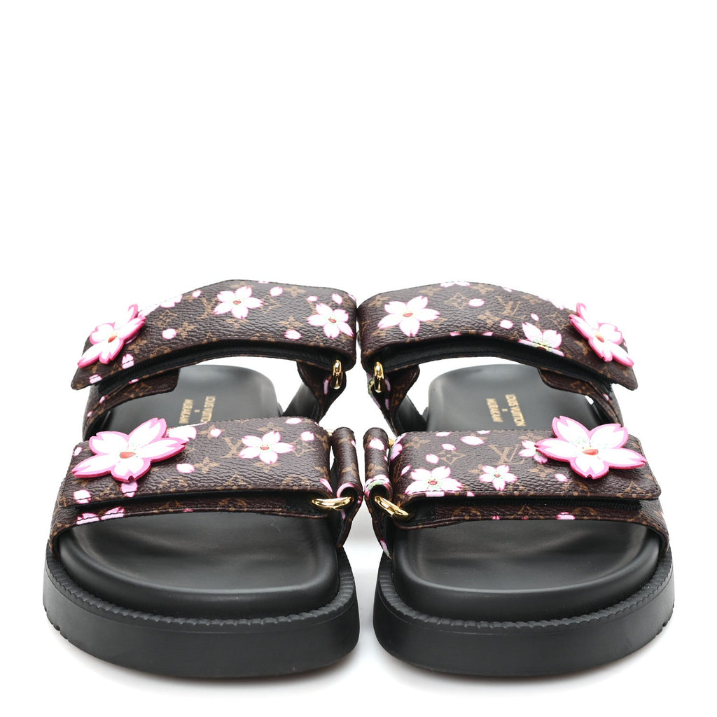 LV X TM Monogram LV Sunset Flat Comfort Mule 35 Sakura Brown £¨ Direct shipment via from wholesalehk.shop