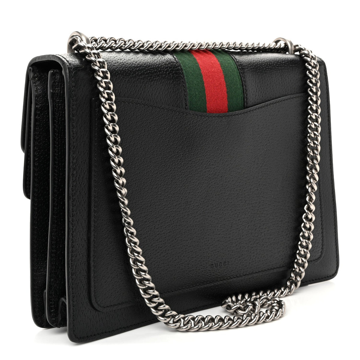 Calfskin Web Medium Dionysus Shoulder Bag Black wholesalehk.shop