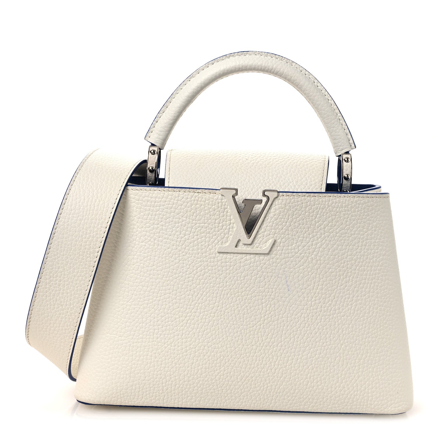 Taurillon Capucines BB White Blue £¨ Direct shipment via from wholesalehk.shop