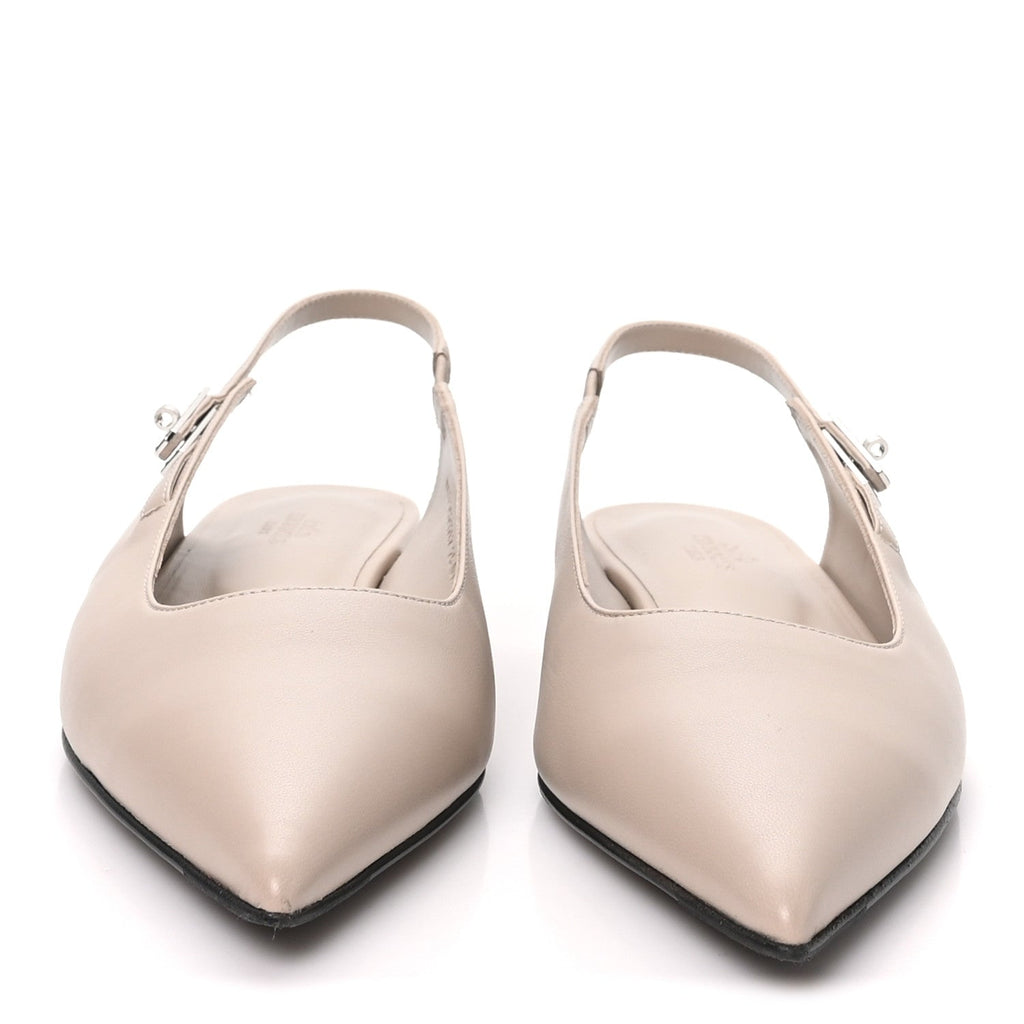 Nappa Lovely Slingback Flats 38.5 Beige Galet wholesalehk.shop