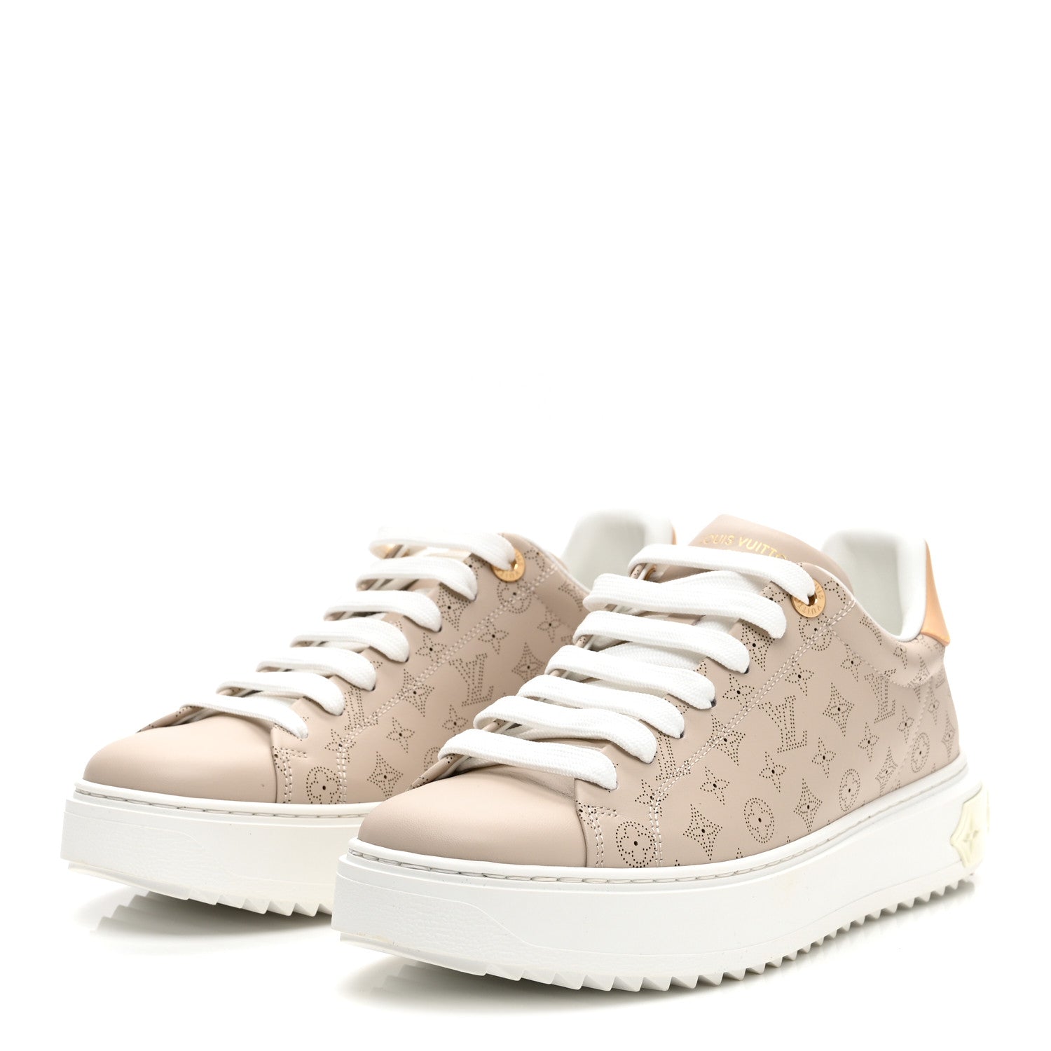 Calfskin Mahina Monogram Time Out Sneakers 39 Galet £¨ Direct shipment via from wholesalehk.shop