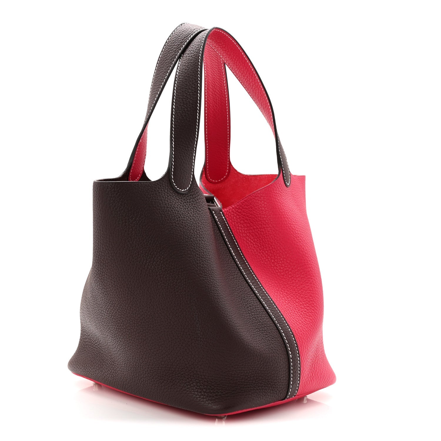 Taurillon Clemence Casaque Picotin Lock 18 PM Rouge Sellier Framboise £¨ Direct shipment via from wholesalehk.shop