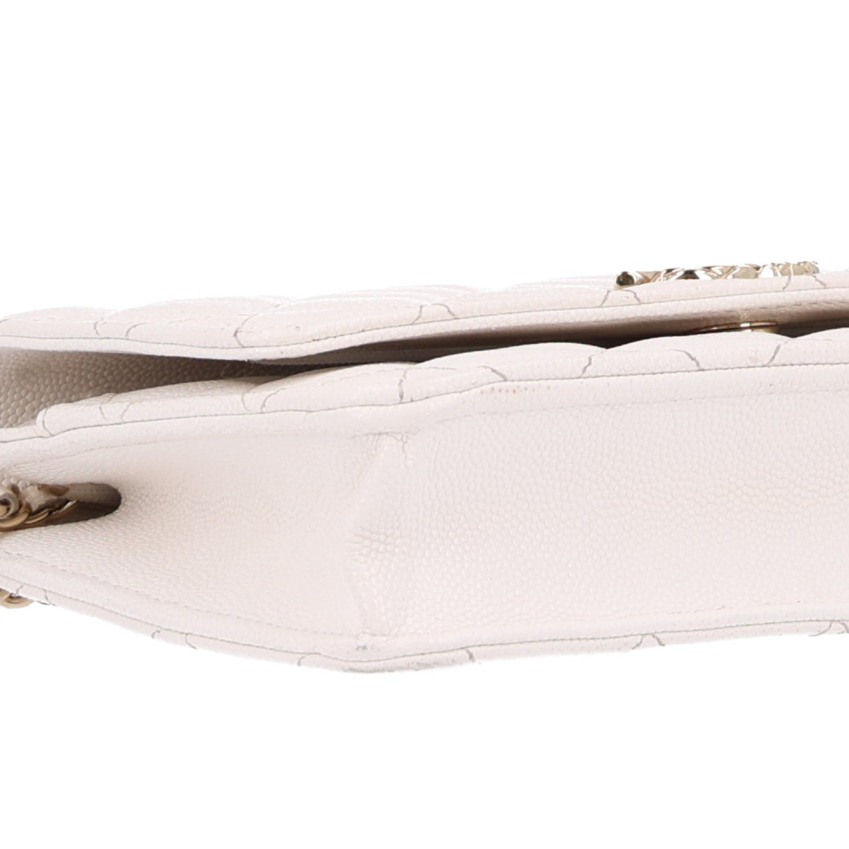 Caviar Quilted Wallet On Chain WOC White wholesalehk.shop