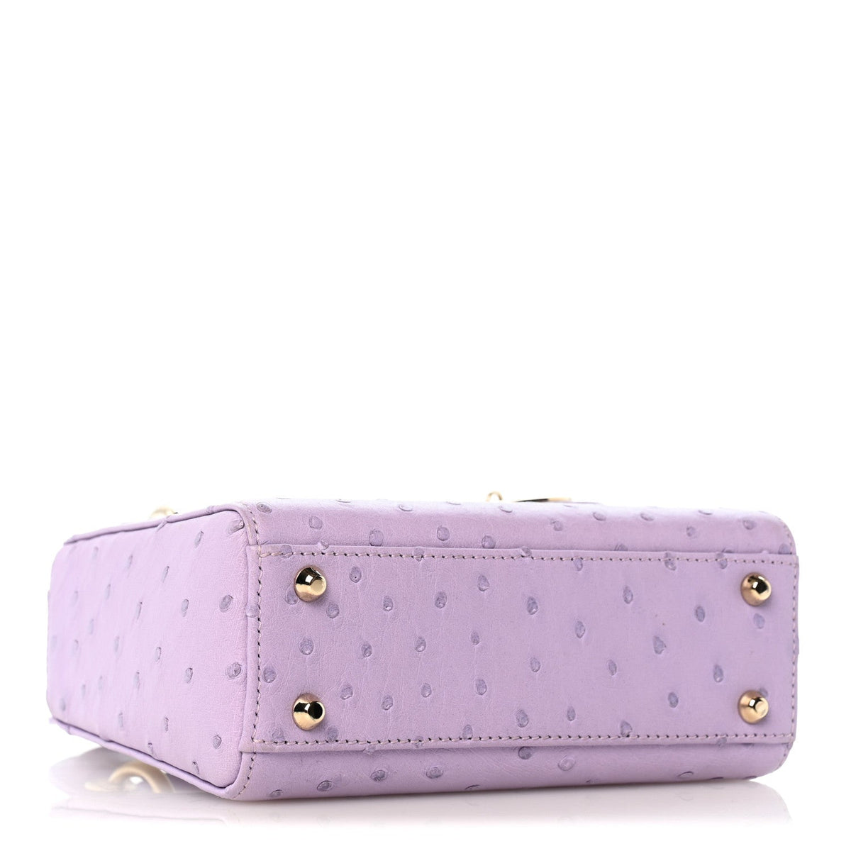 Ostrich Mini Lady Dior Purple wholesalehk.shop
