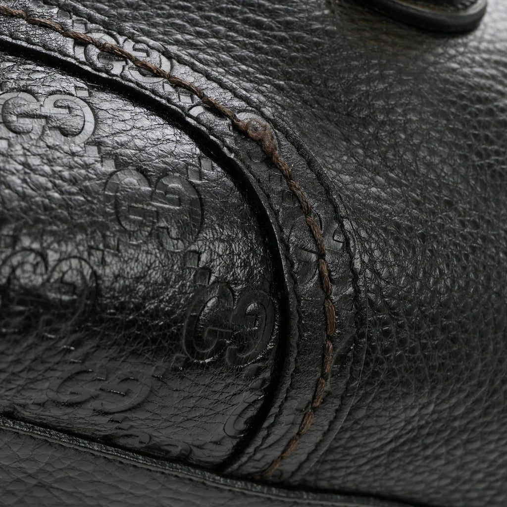 Calfskin Guccissima Signoria Bowler Bag Black £¨ Direct shipment via from wholesalehk.shop