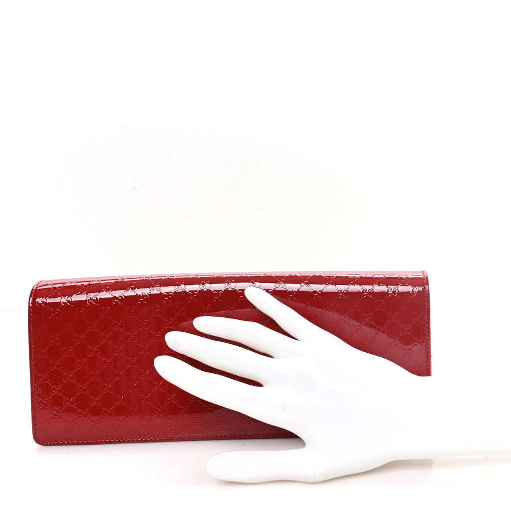 Patent Microguccissima Small Broadway Clutch Red £¨ Direct shipment via from wholesalehk.shop