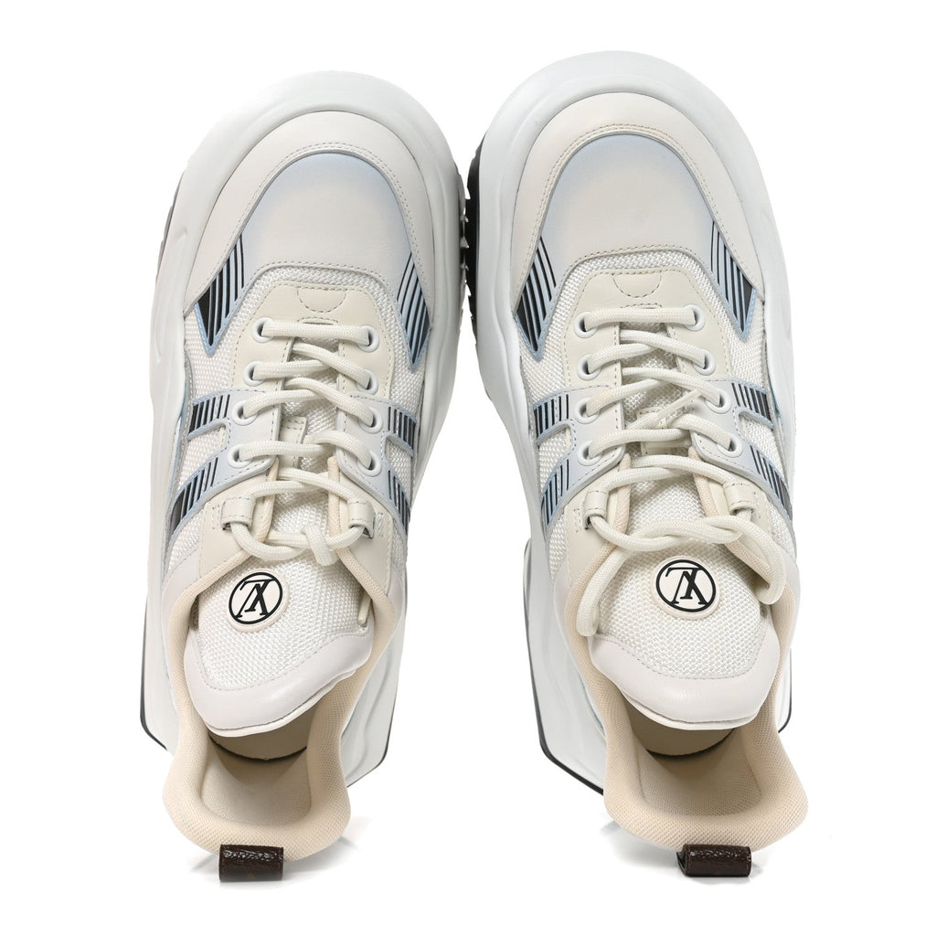 Calfskin Technical Nylon LV Archlight Sneakers 38 White Blue Gris £¨ Direct shipment via from wholesalehk.shop