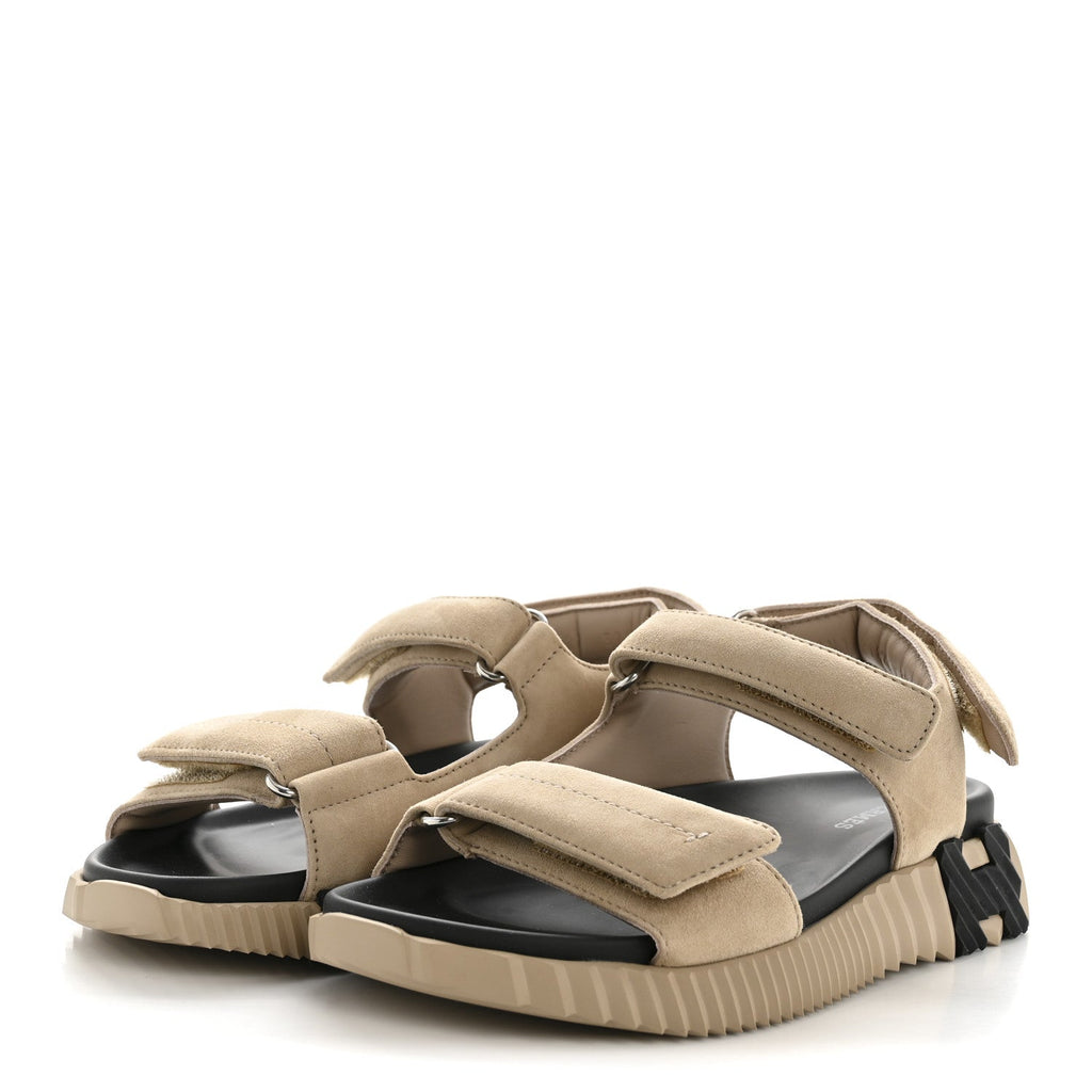 Suede Goatskin Junior Sandals 37.5 Beige Camel wholesalehk.shop
