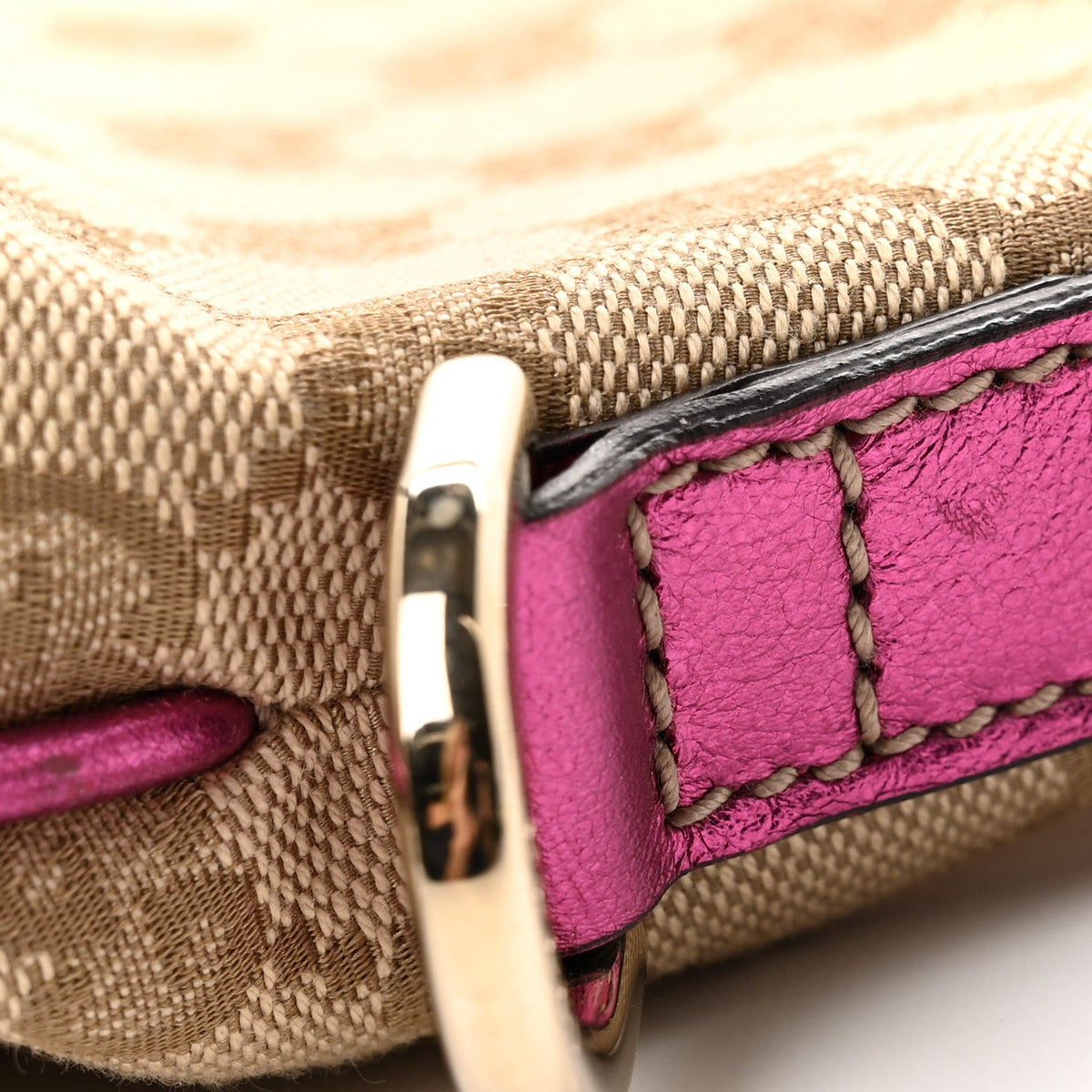 Metallic Calfskin Monogram Medium New Britt Hobo  Pink wholesalehk.shop