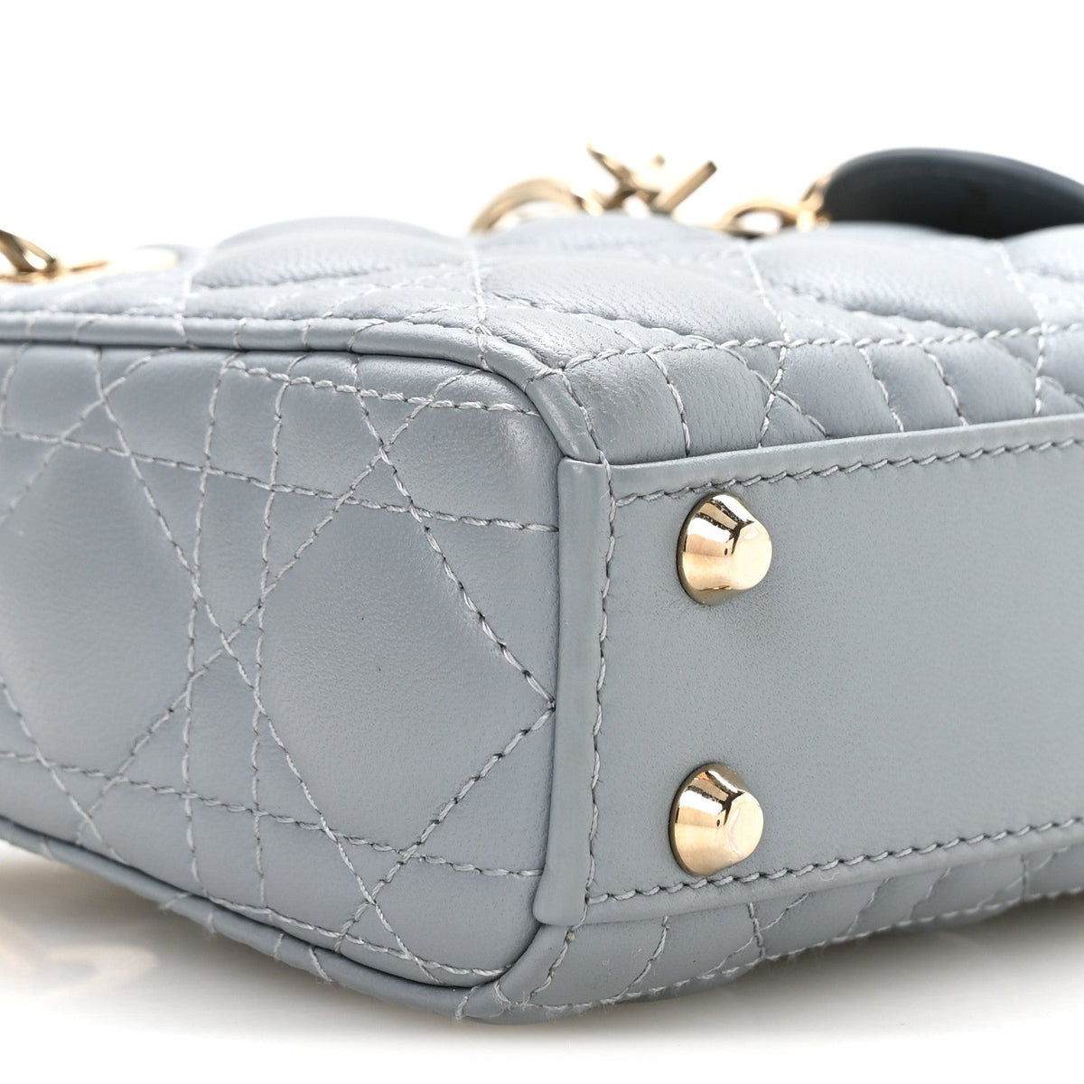 Lambskin Cannage Micro Lady Dior Cloud Blue wholesalehk.shop