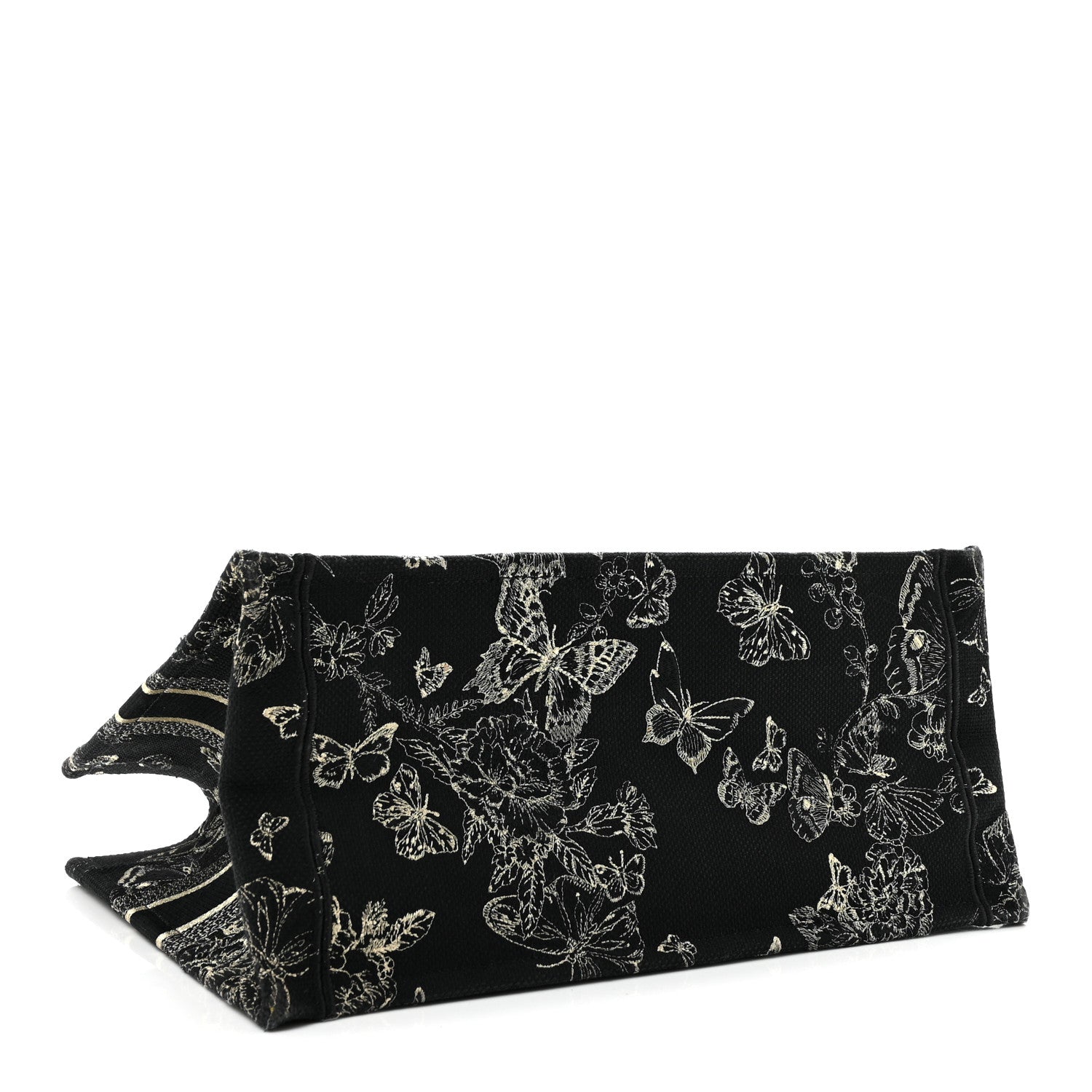 Canvas Embroidered Medium New York Butterfly Book Tote Black £¨ Direct shipment via from wholesalehk.shop