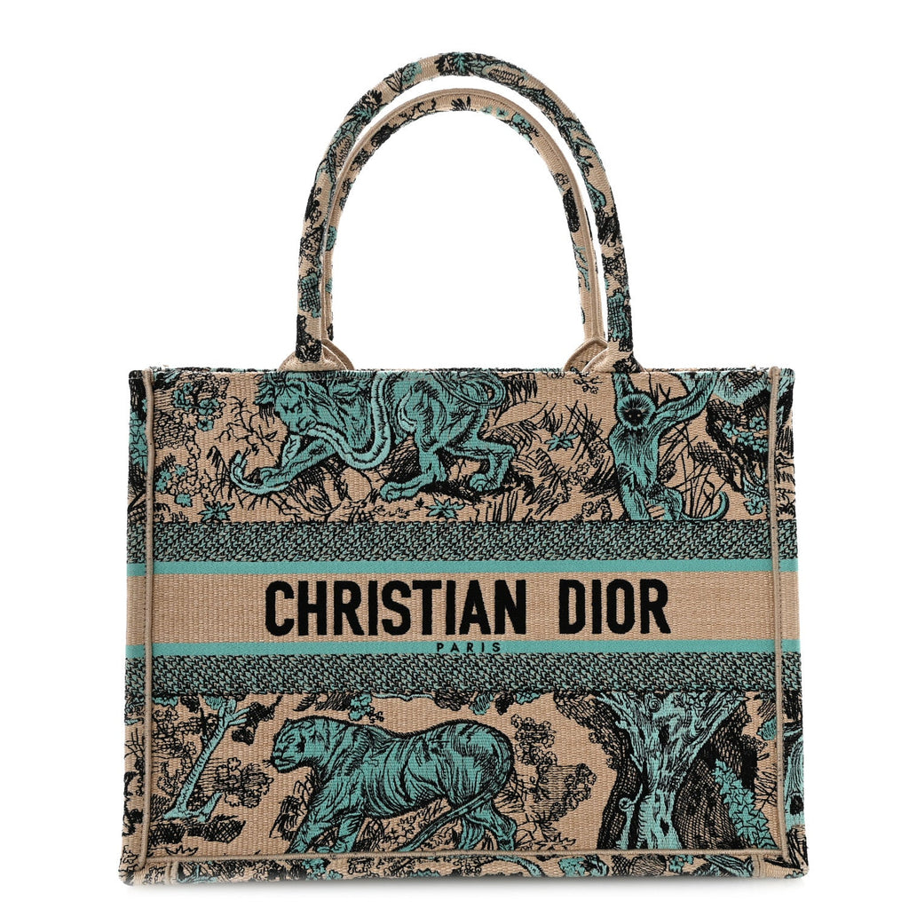 Raffia Embroidered Dioriviera Medium Book Tote Aquamarina £¨ Direct shipment via from wholesalehk.shop