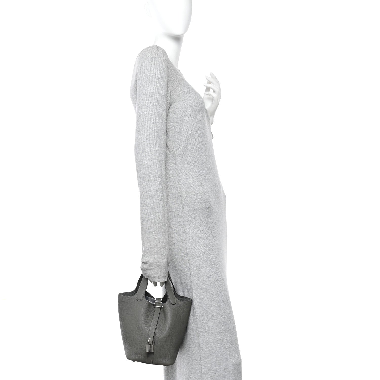 Taurillon Clemence Picotin Lock 18 PM Etain £¨ Direct shipment via from wholesalehk.shop