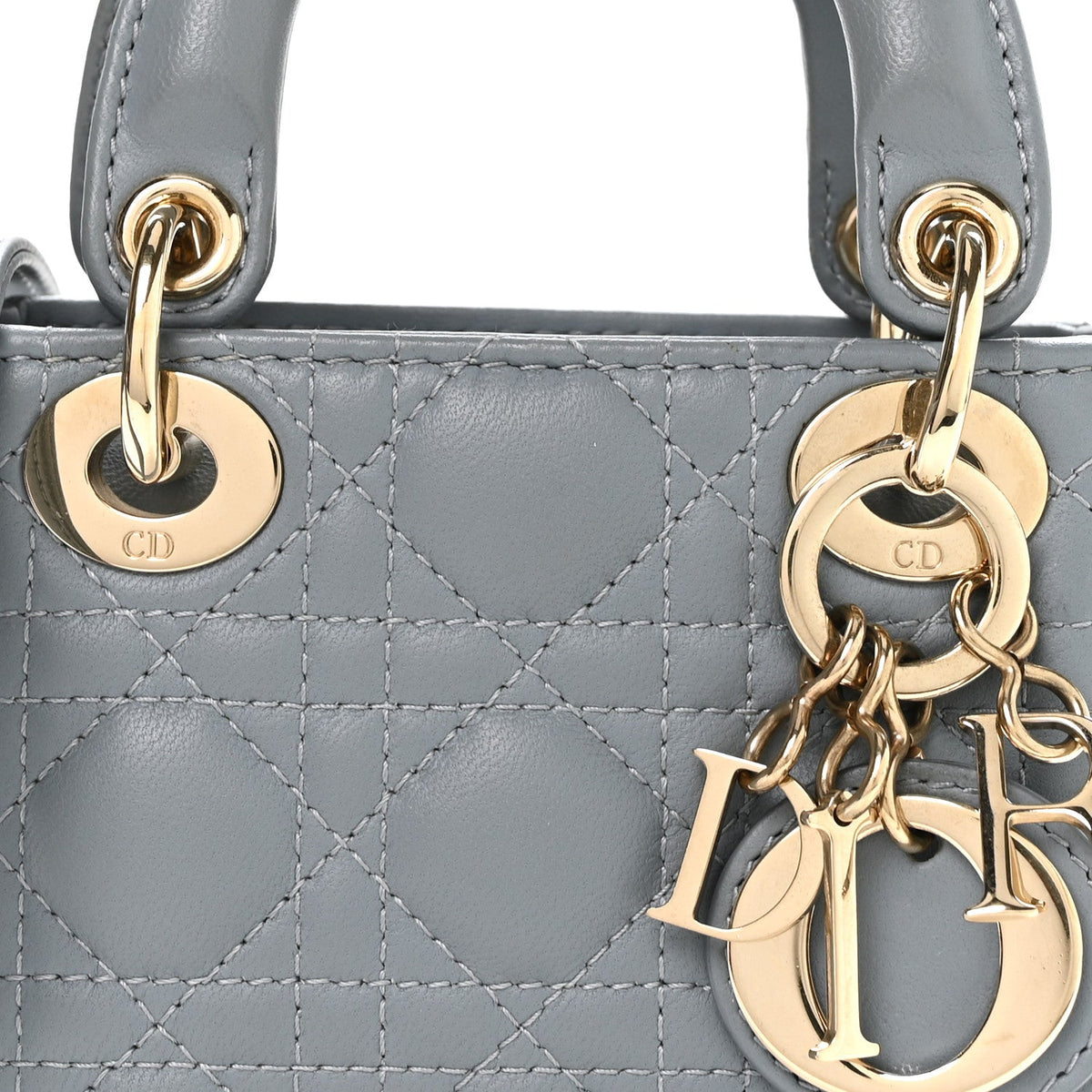 Lambskin Cannage Micro Lady Dior Cloud Blue wholesalehk.shop