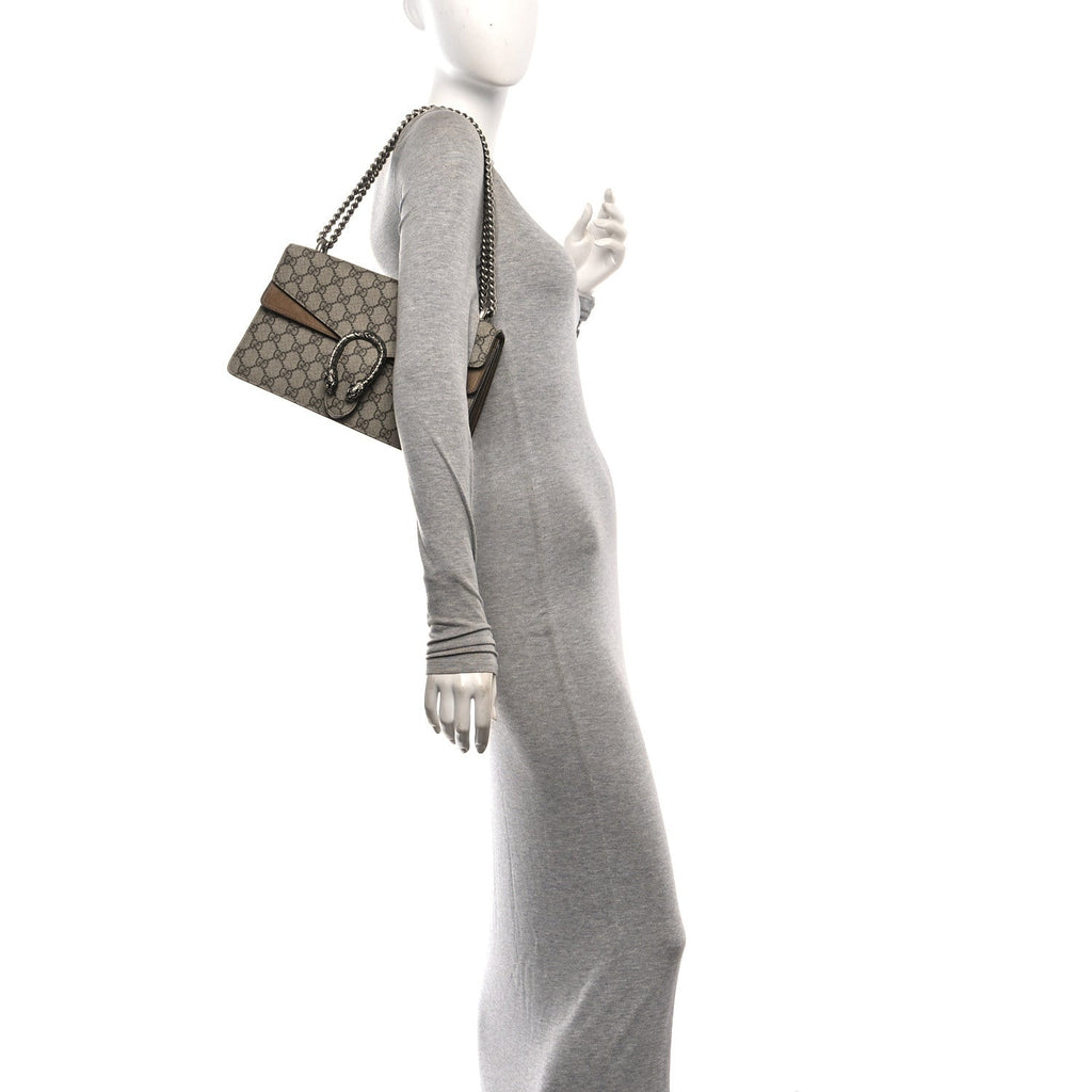 GG Supreme Monogram Small Dionysus Shoulder Bag Taupe Taupe wholesalehk.shop