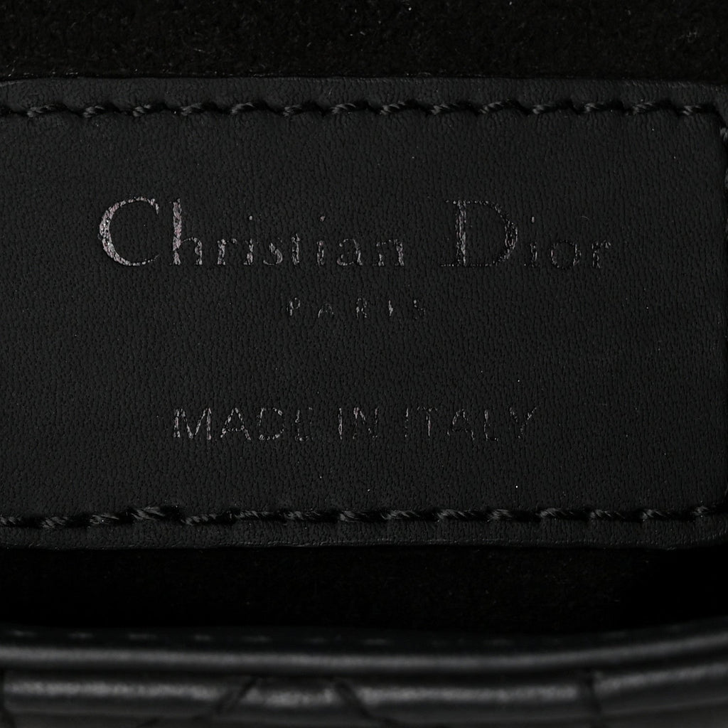Ultra Matte Calfskin Cannage Mini Lady Dior Black wholesalehk.shop