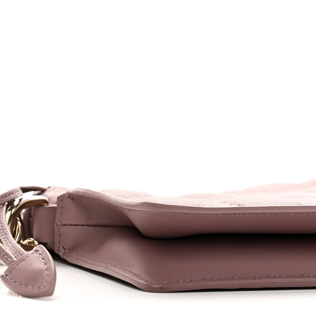 Lambskin Cannage Milly Mini Drawstring Bag Pink Peony wholesalehk.shop