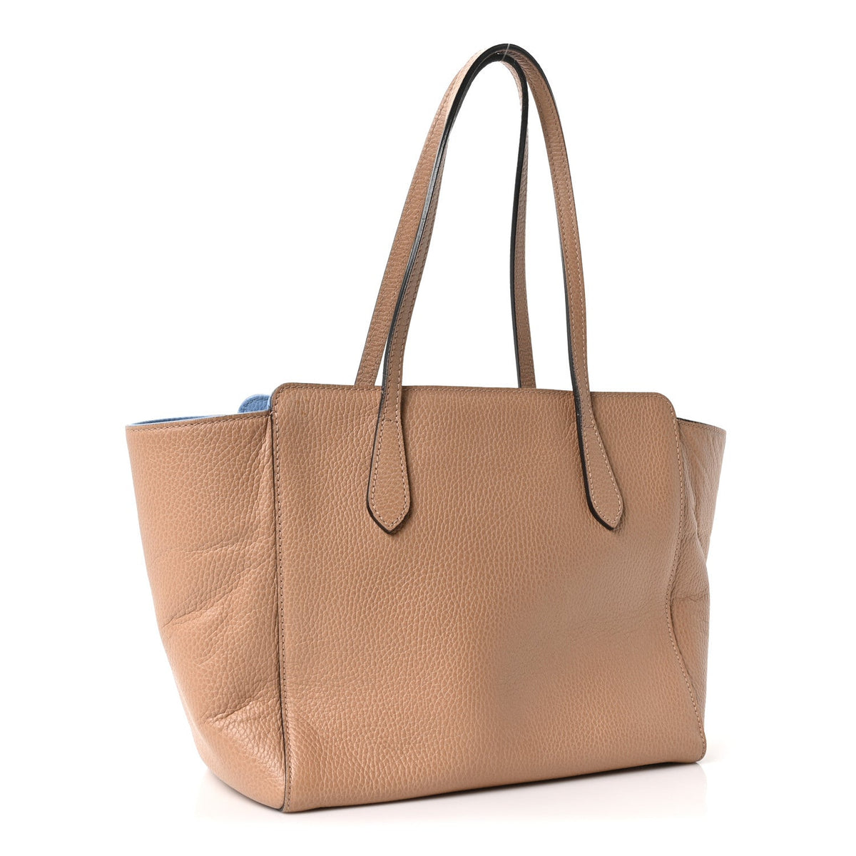 Dollar Calfskin Small Swing Tote Camelia Mineral Blue wholesalehk.shop