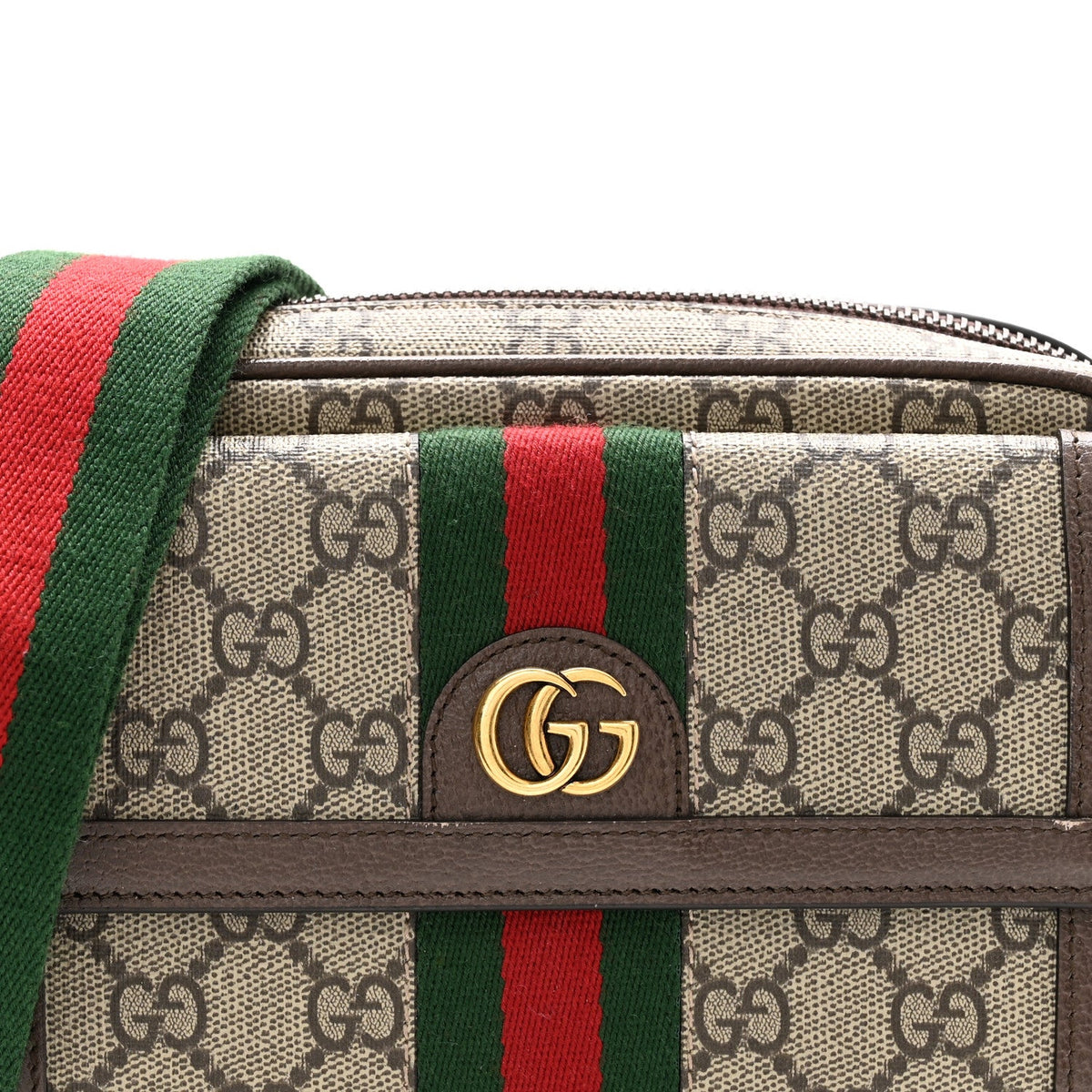 GG Supreme Monogram Web Mini Ophidia Bag Beige Ebony wholesalehk.shop