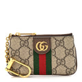 GG Supreme Monogram Web Ophidia Key Case Beige New Acero wholesalehk.shop