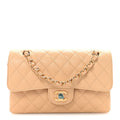 Caviar Quilted Small Double Flap Beige wholesalehk.shop