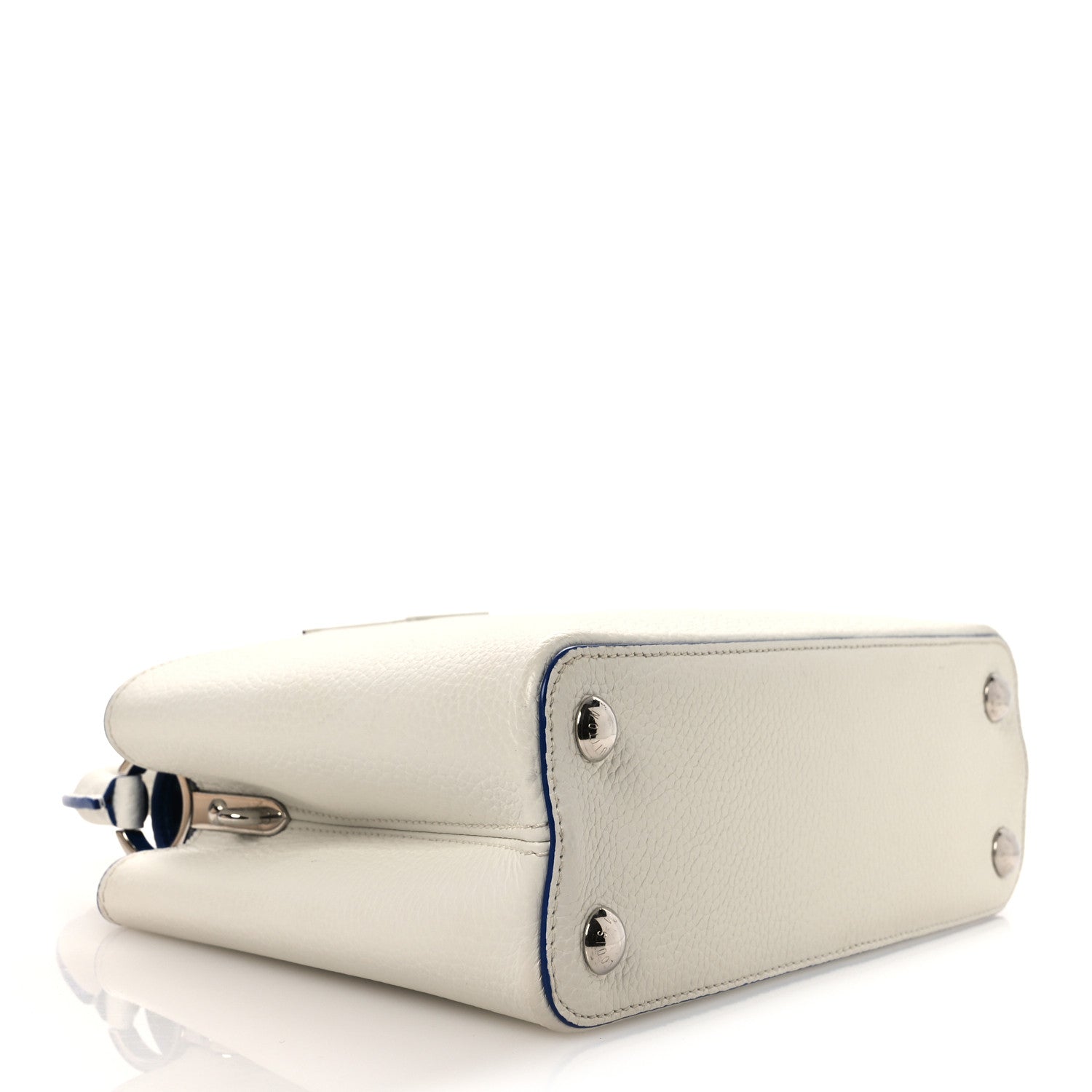 Taurillon Capucines BB White Blue £¨ Direct shipment via from wholesalehk.shop