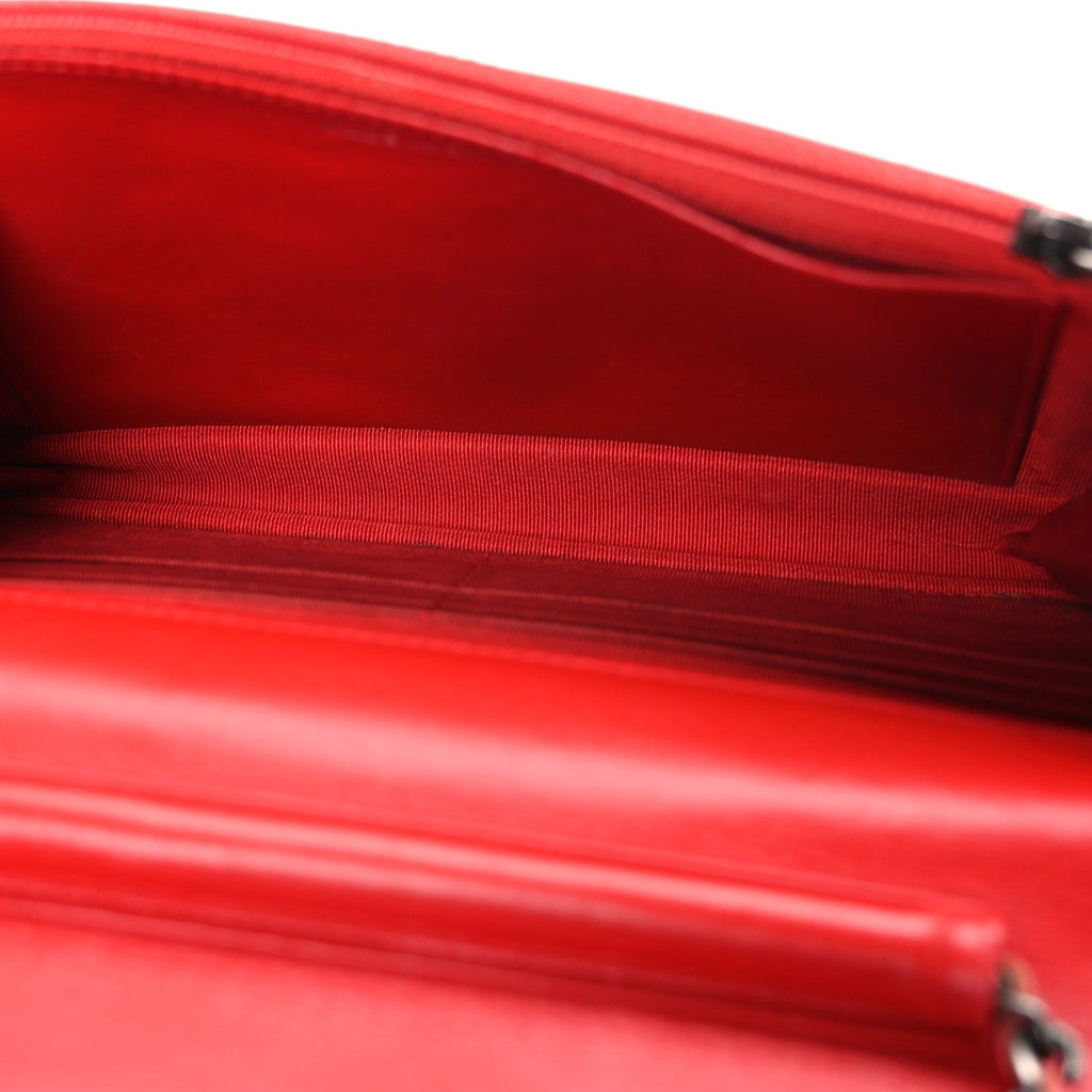 Glazed Calfskin Quilted Reissue Wallet On Chain WOC Red wholesalehk.shop