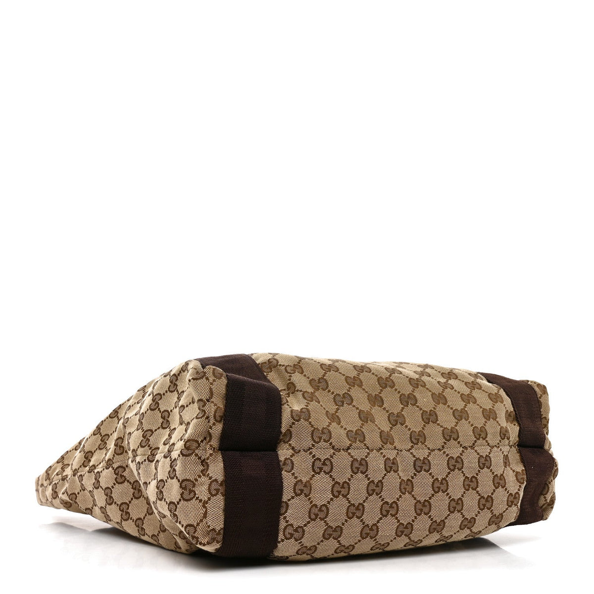 GG Monogram Medium Handle Vertical Tote Bag Dark Brown wholesalehk.shop