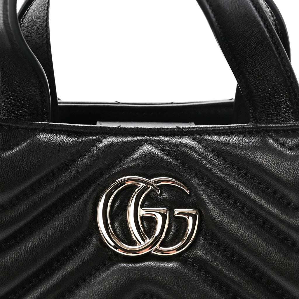 Lambskin Matelasse Small GG Marmont Betty Tote Bag Black wholesalehk.shop