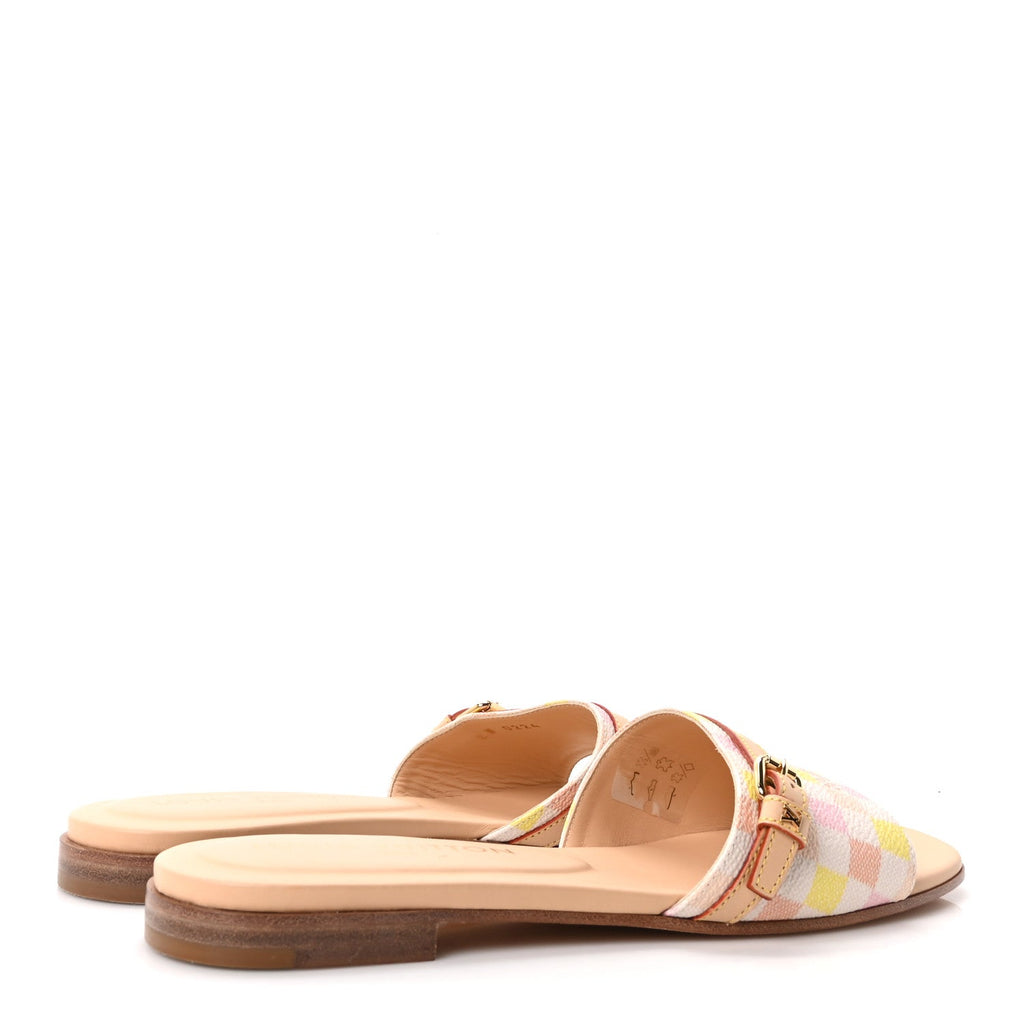 Damierlicious Neo Revival Flat Mule Sandals 38 Rose Peach £¨ Direct shipment via from wholesalehk.shop
