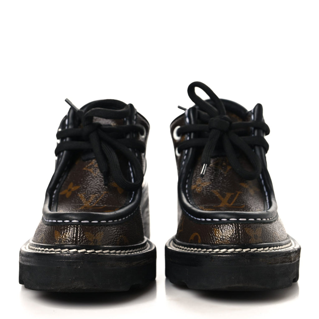 Monogram Calfskin Beaubourg Platform Derby Shoes 36 Brown £¨ Direct shipment via from wholesalehk.shop