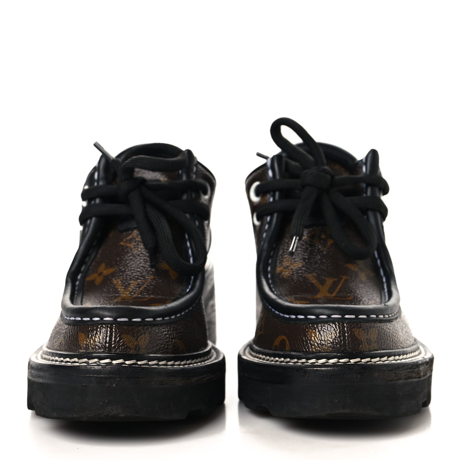 Monogram Calfskin Beaubourg Platform Derby Shoes 36 Brown £¨ Direct shipment via from wholesalehk.shop