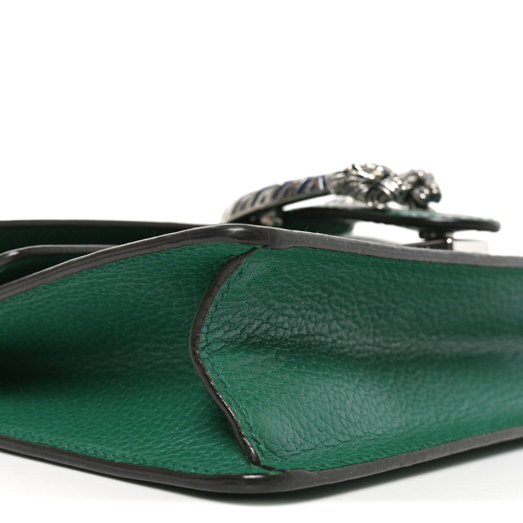 Dollar Calfskin Enamel Small Dionysus Shoulder Bag Emerald Electric Blue wholesalehk.shop