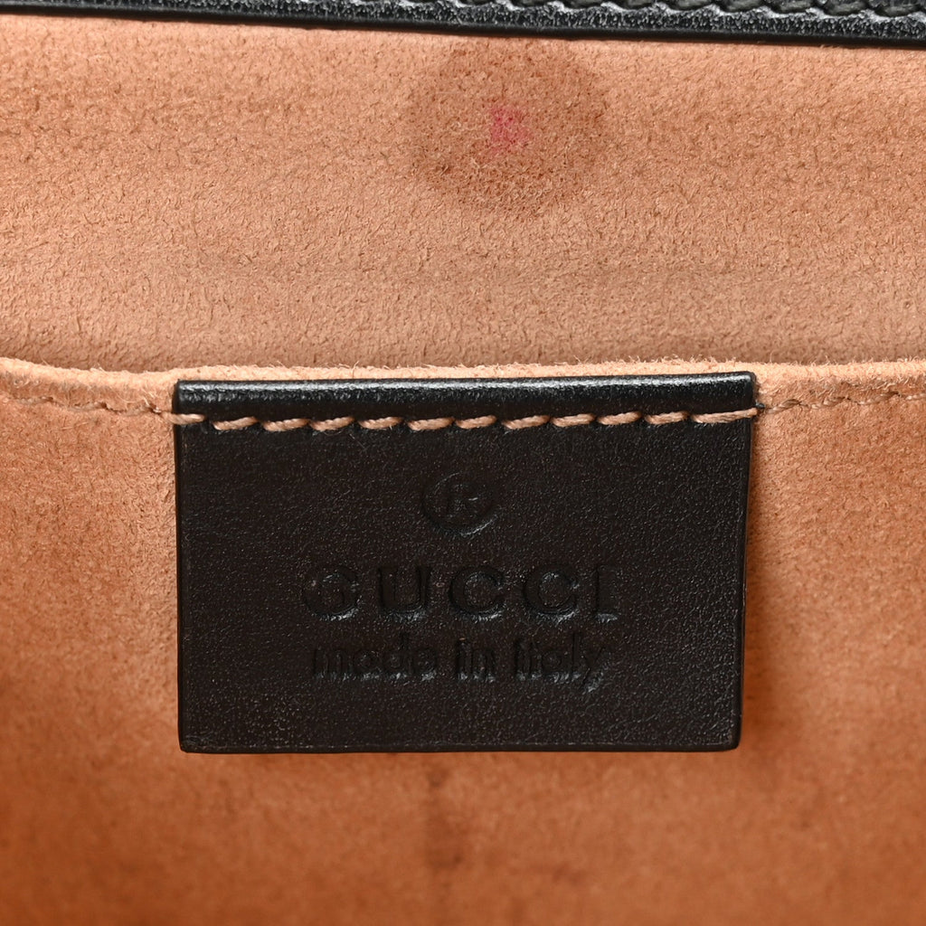 Calfskin GG Supreme Monogram Small Padlock Shoulder Bag Black Gold £¨ Direct shipment via from wholesalehk.shop